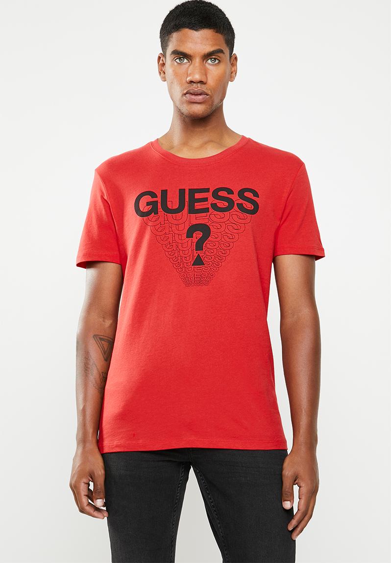 Basic crew tee - red GUESS T-Shirts & Vests | Superbalist.com