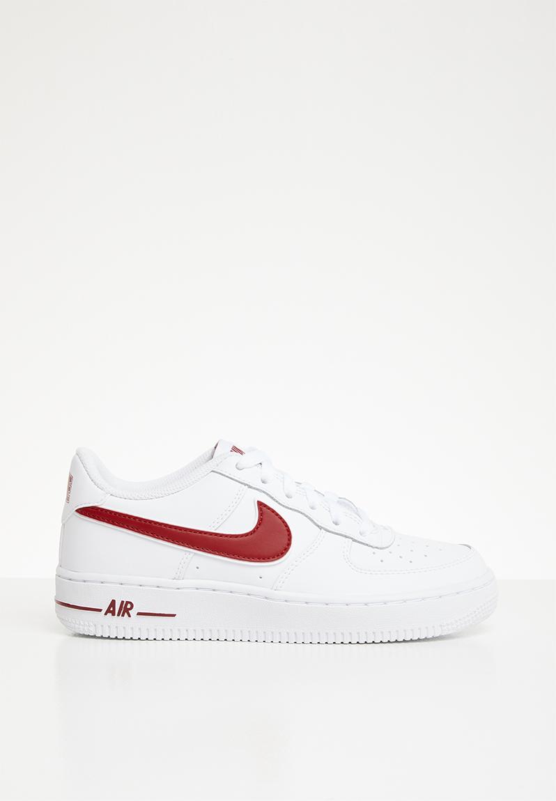 air force 1 nike red and white