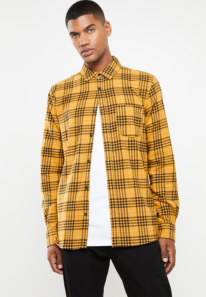 Check rugged long sleeve shirt - yellow Cotton On Shirts | Superbalist.com