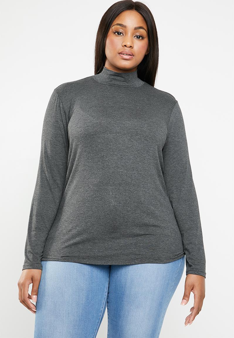 Turtle neck top - dark grey STYLE REPUBLIC PLUS Tops | Superbalist.com