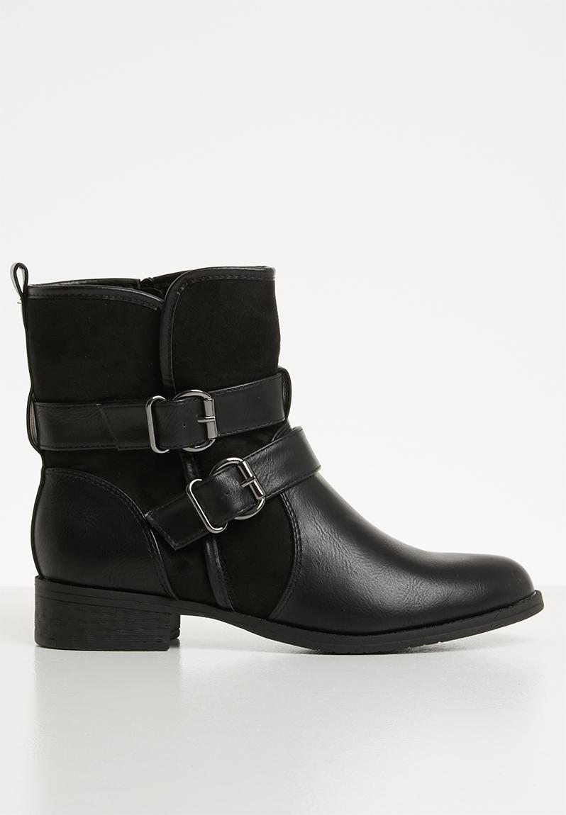 Buckle biker boot - black Jada Boots | Superbalist.com