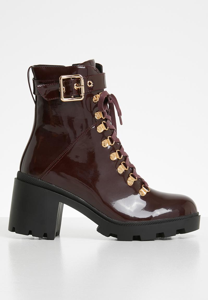 block heel combat boot