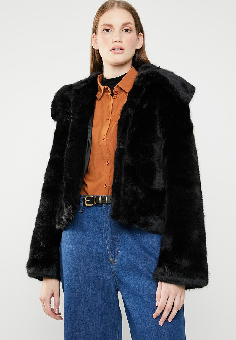 Faux fur jacket -black STYLE REPUBLIC Jackets | Superbalist.com