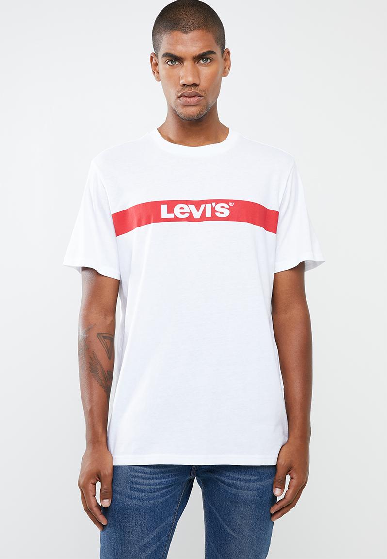 Oversized graphic tee logo stripe - white Levi’s® T-Shirts & Vests ...