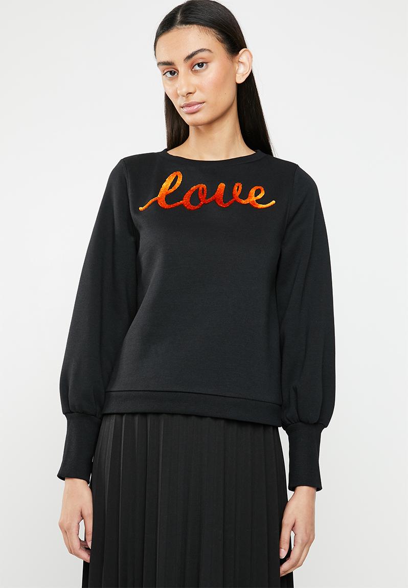 Donna long sleeve sweatshirt - black ONLY Hoodies & Sweats ...