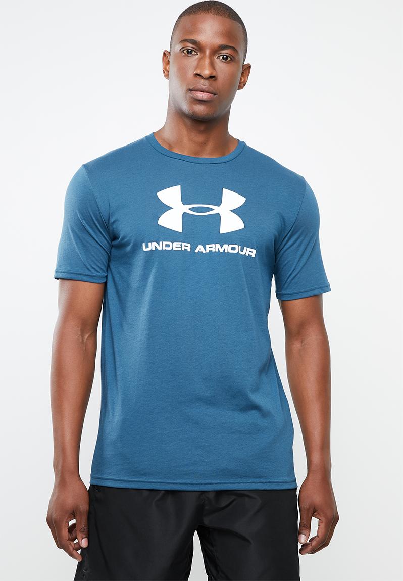 Sportstyle logo short sleeve tee - teal Under Armour T-Shirts ...