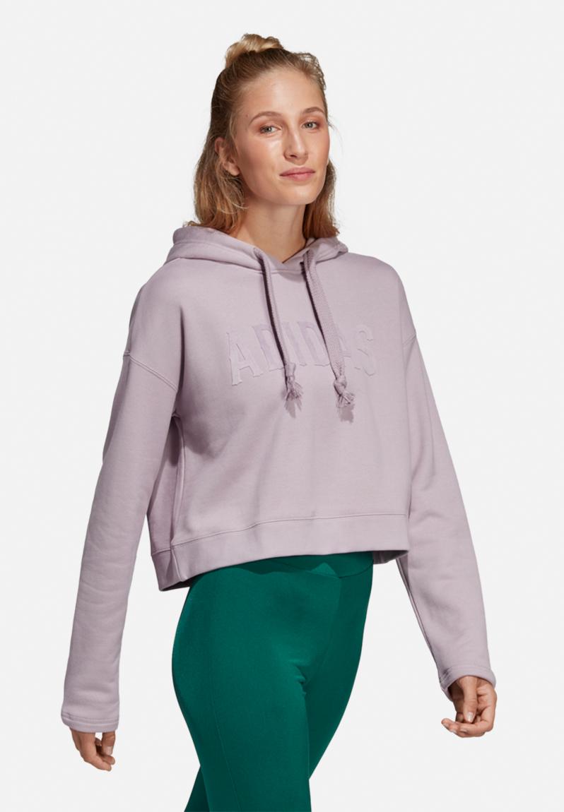 Cropped hoodie - soft vision purple adidas Originals Hoodies, Sweats ...