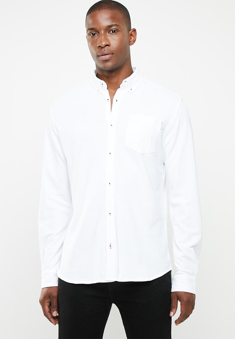 One pocket long sleeve shirt - white Jack & Jones Shirts | Superbalist.com