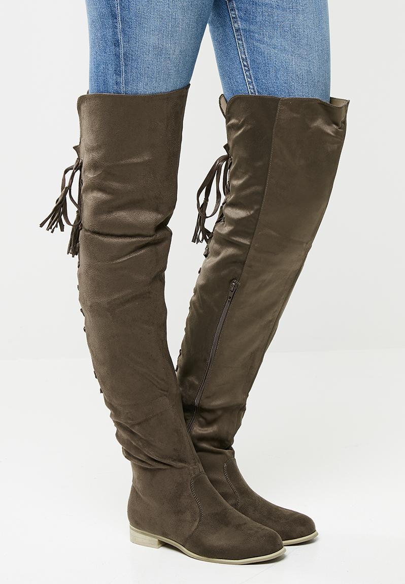 Gabriella over the knee boot - taupe Footwork Boots | Superbalist.com