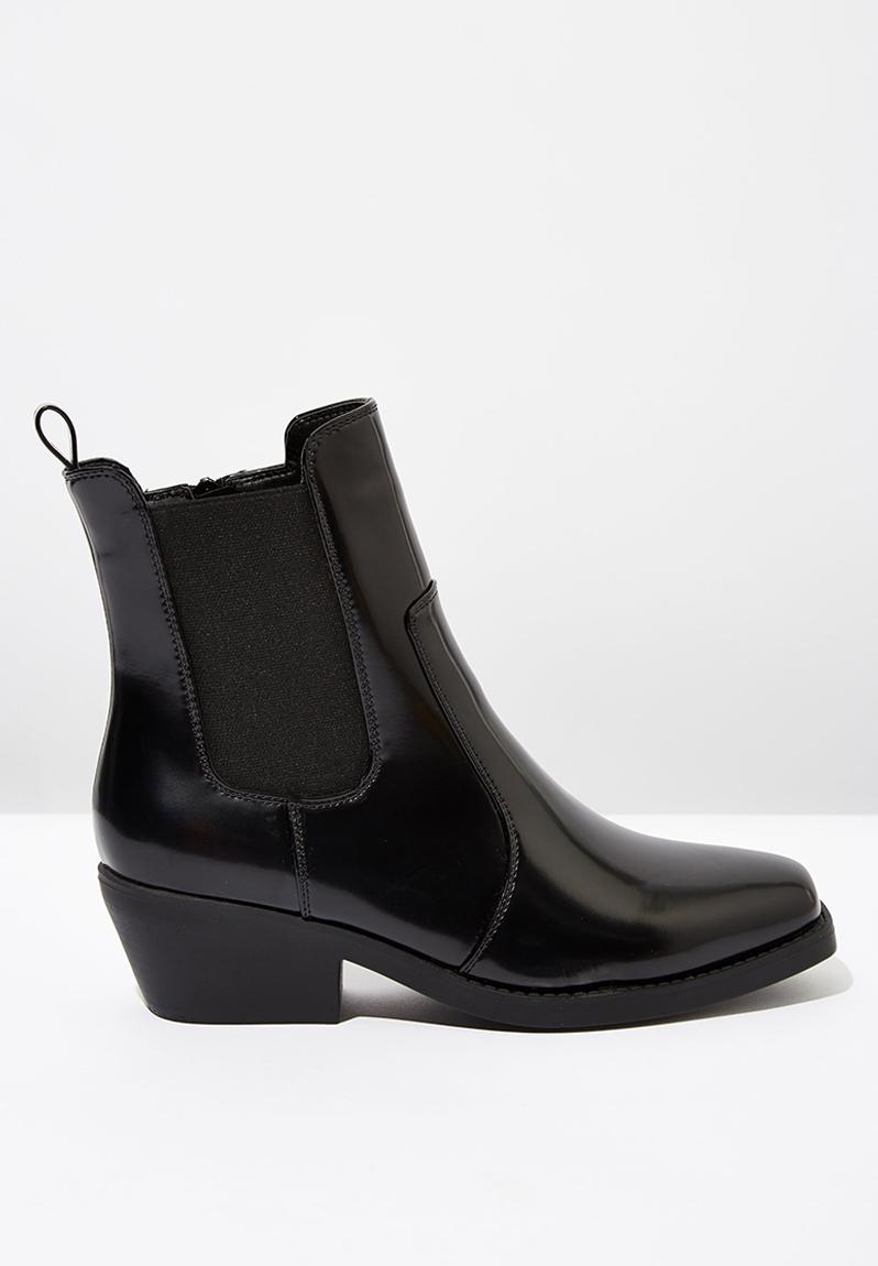 Tessa western boot - black smooth Cotton On Boots | Superbalist.com