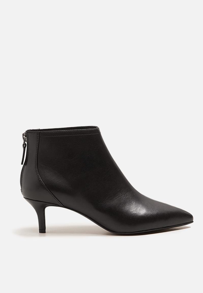 mango black heeled boots