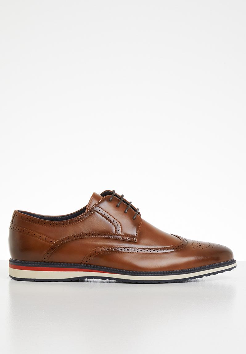 Cameroon formal lace-up brogue - tan Gino Paoli Formal Shoes ...