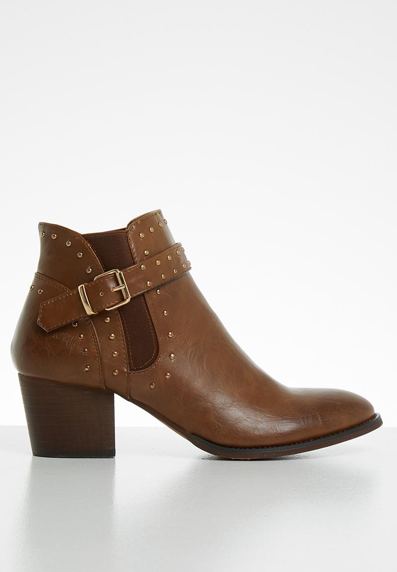 Studded ankle boot - brown Plum Boots | Superbalist.com