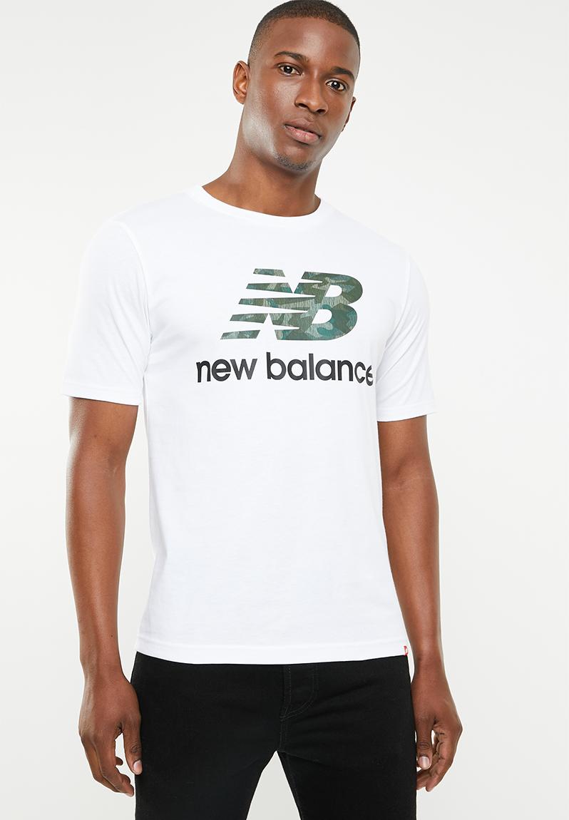 Essentials stacked logo tee - white New Balance T-Shirts | Superbalist.com