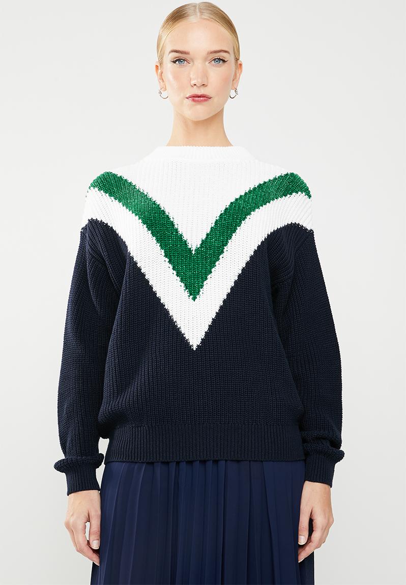 Tricolour knit - navy MANGO Knitwear | Superbalist.com