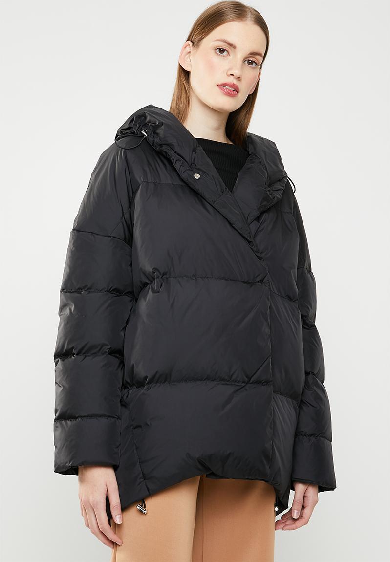 Quilted feather and down oversized puffer - black MANGO Jackets ...