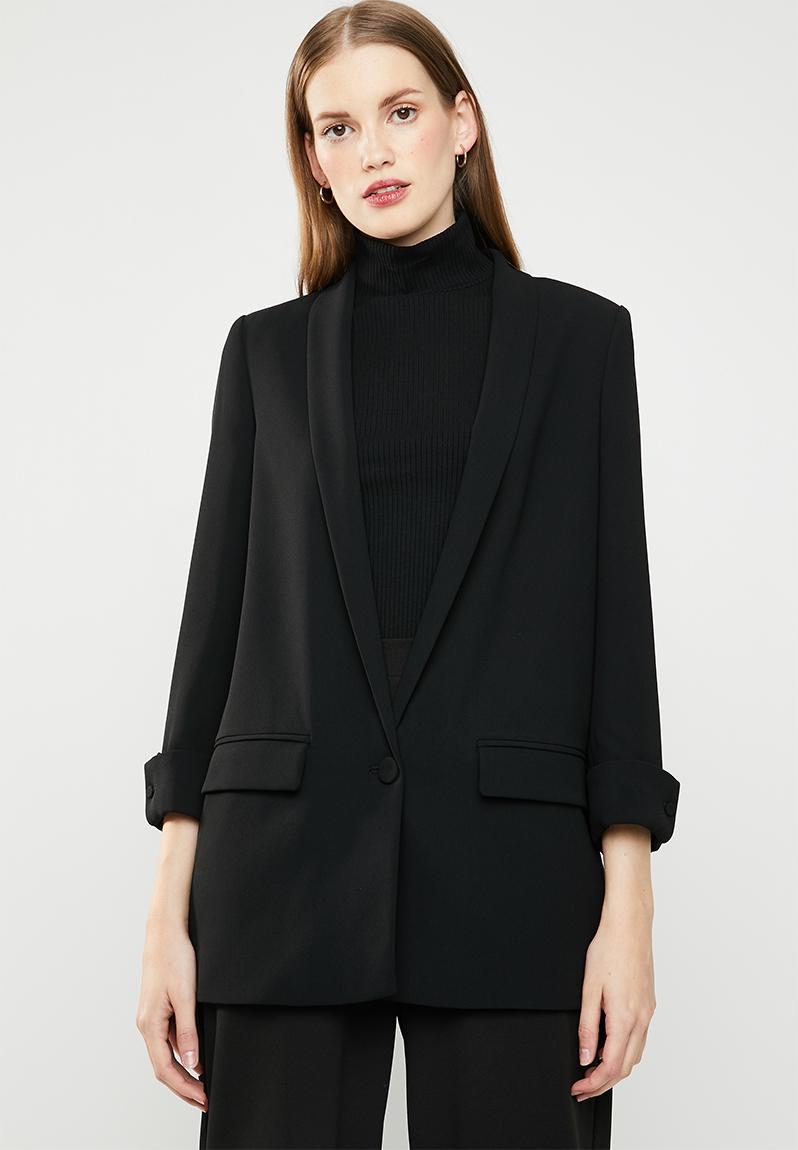 Shawl Collar Blazer in Black main image 1