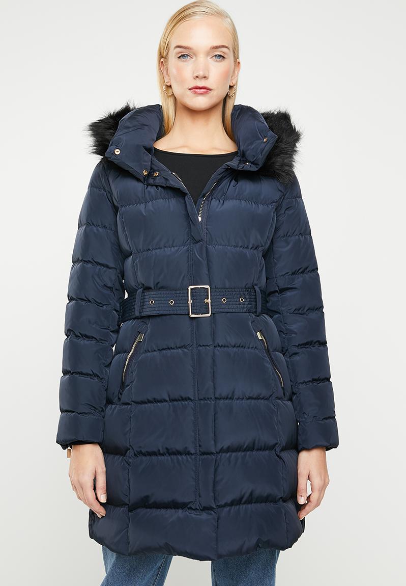 quilted feather coat