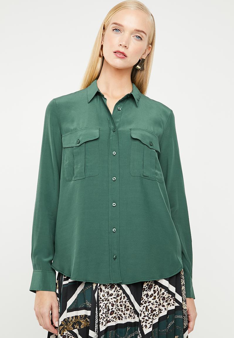 Double pocket shirt - green MANGO Shirts | Superbalist.com