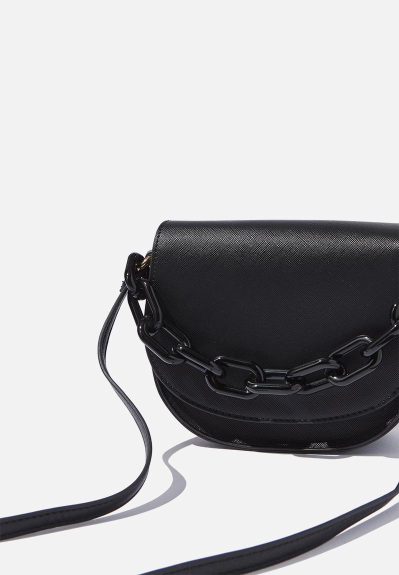 Chunky chain handbag - black with black chain Cotton On Bags & Purses ...