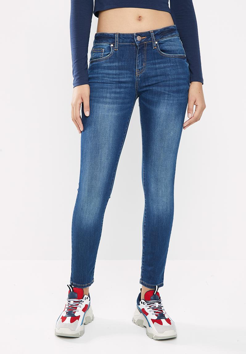 Guess mid power skinny jeans - mid blue GUESS Jeans | Superbalist.com