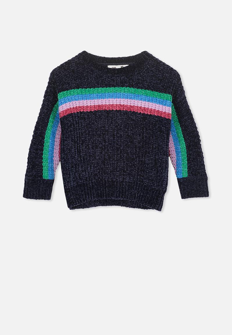 Shelly knit jumper - peacoat multi stripe Cotton On Jackets & Knitwear ...