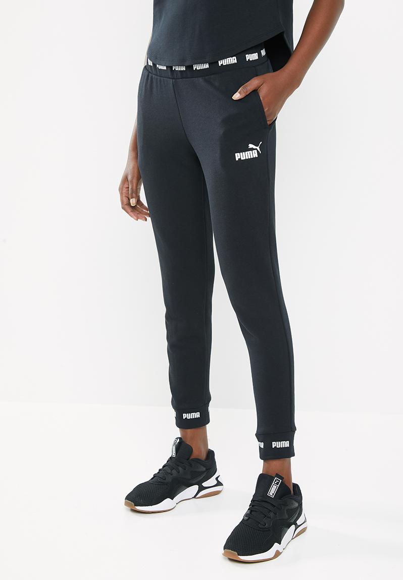 puma black jogging bottoms