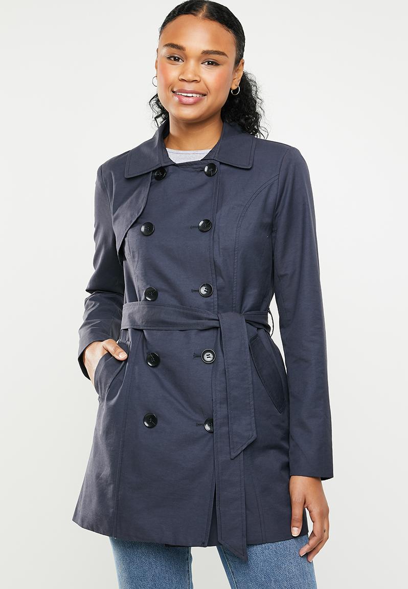 Laura trench coat - navy ONLY Coats | Superbalist.com