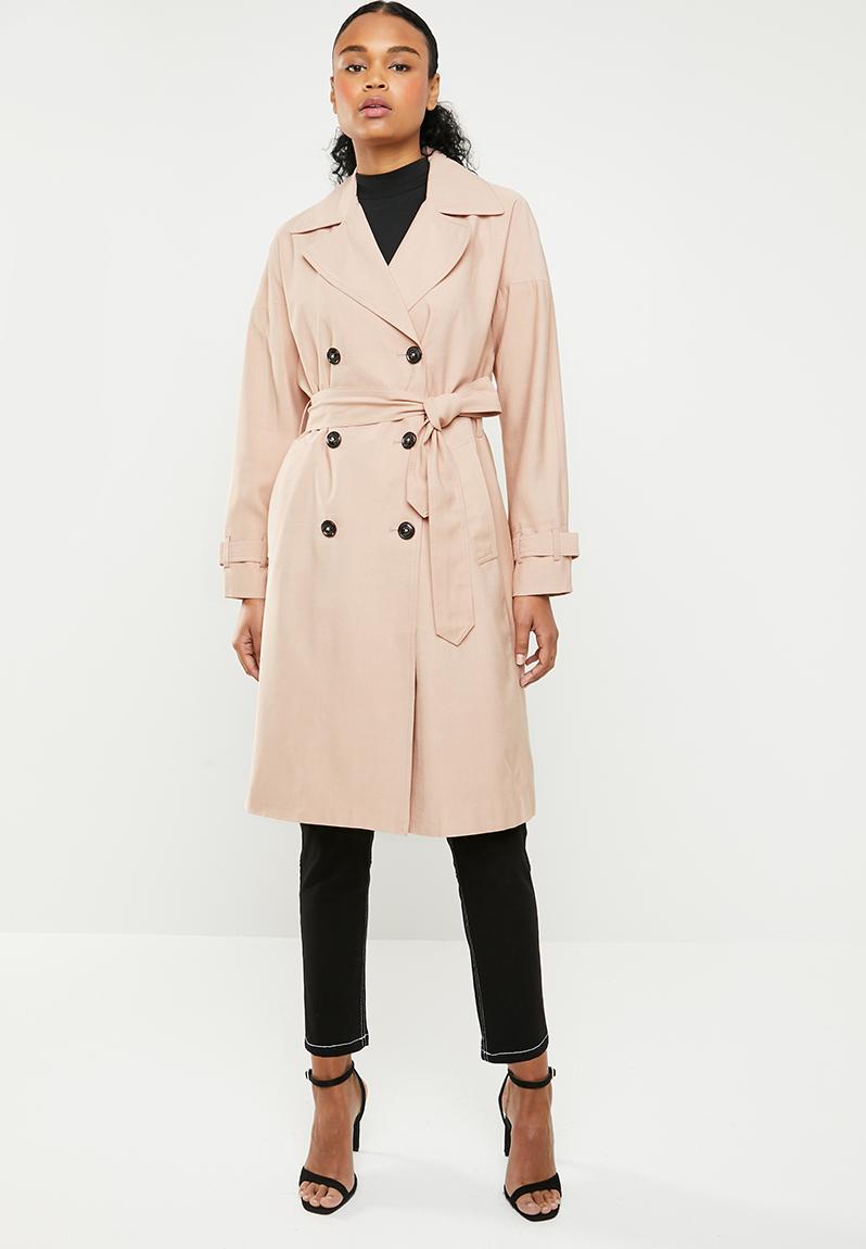 Emilia long trench coat rose smoke ONLY Coats