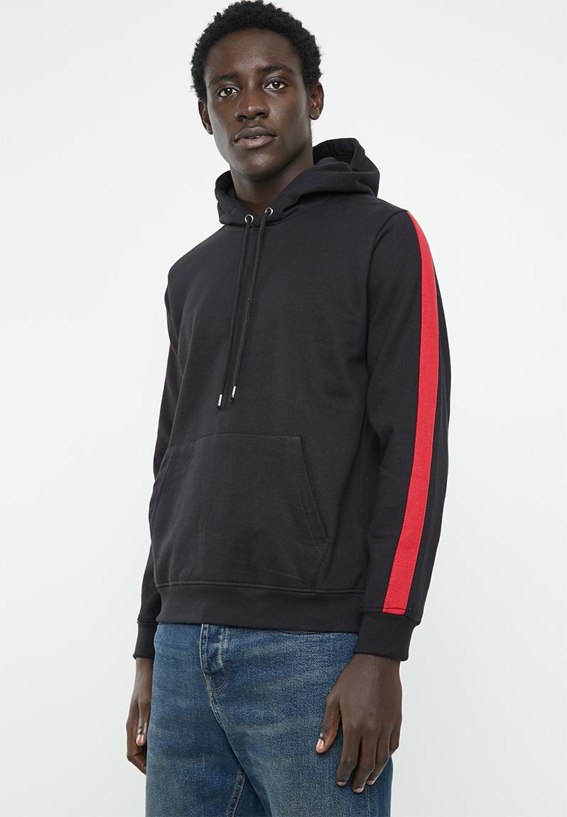 Majestic striped hoodie - black Brave Soul Hoodies & Sweats ...