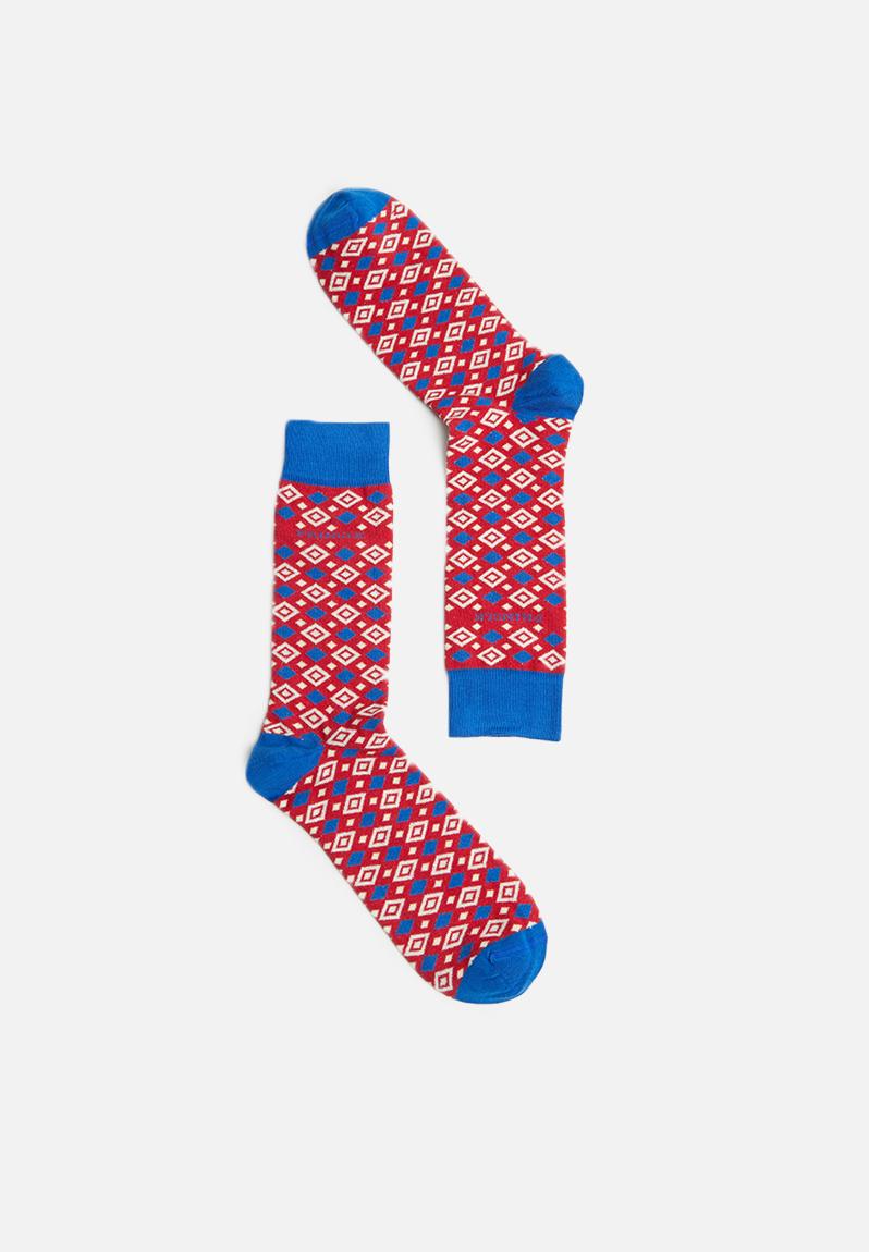 Kyle geo diamond socks - storm blue Pringle of Scotland Socks ...