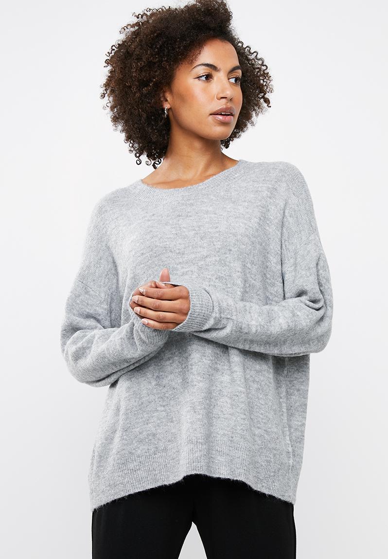 Boxy wide hemline sweater - grey edit Knitwear | Superbalist.com