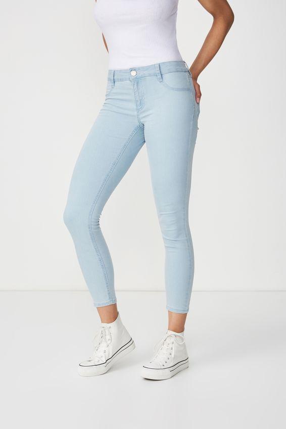 mid blue jeggings