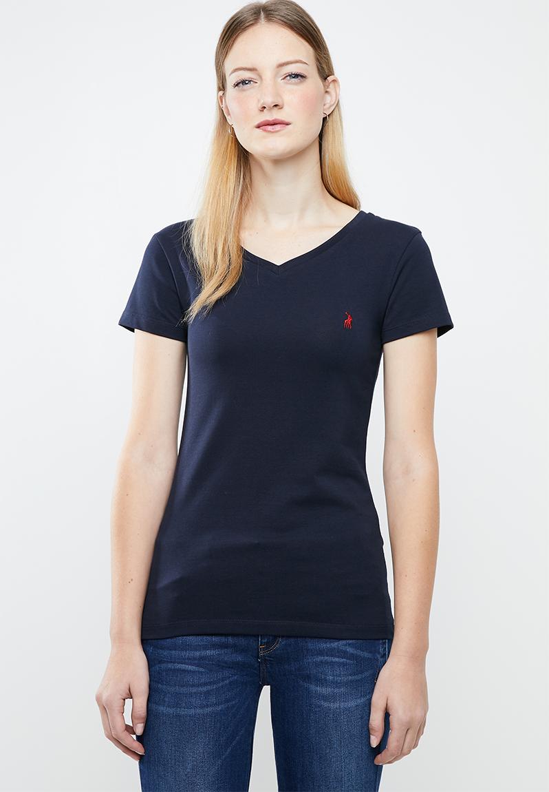 Kelly short sleeve stretch tee - navy POLO T-Shirts, Vests & Camis ...