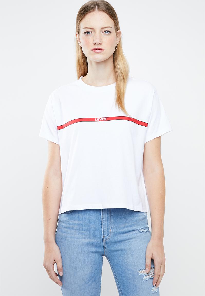 Graphic varsity tee - white Levi’s® T-Shirts, Vests & Camis ...