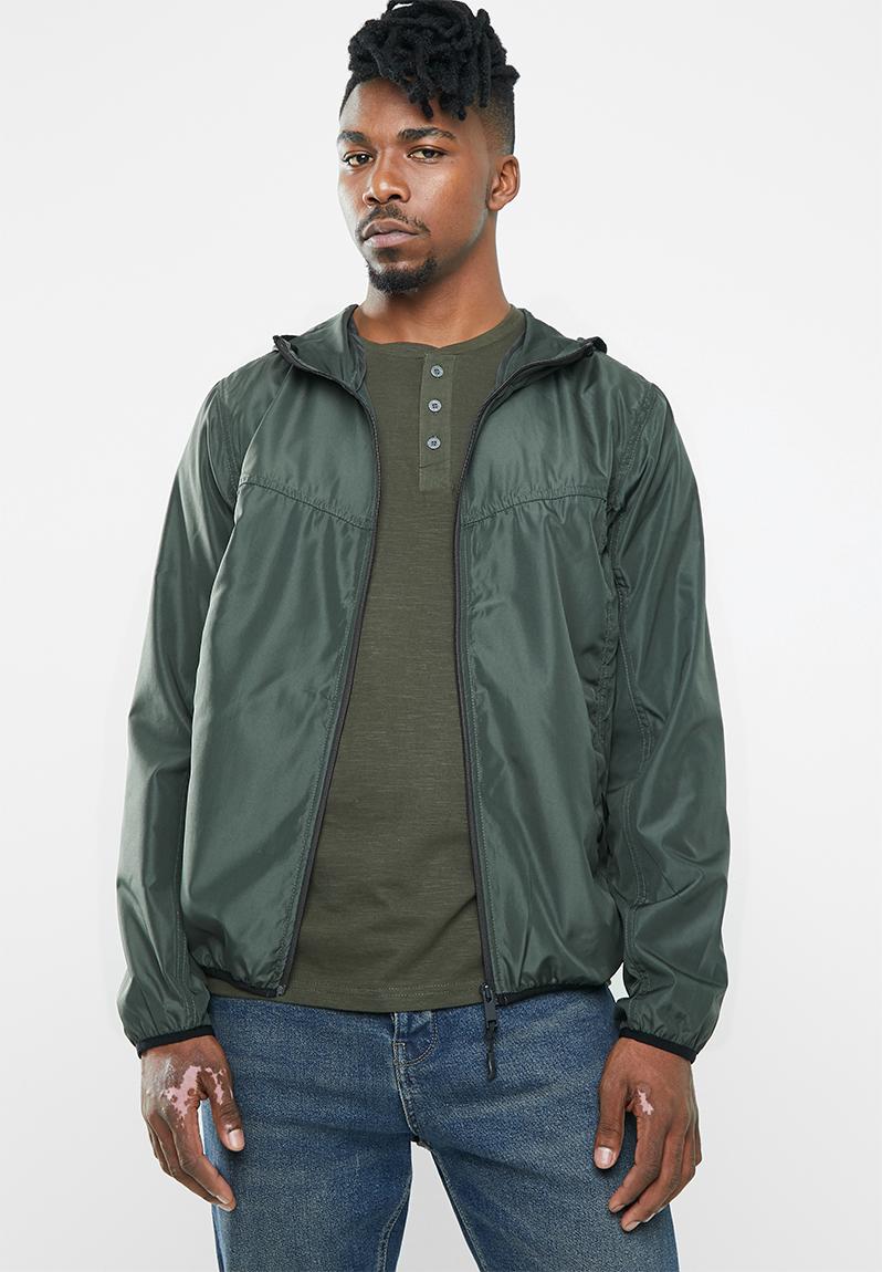 Peppkb lightweight hooded windrunner - khaki Brave Soul Jackets ...