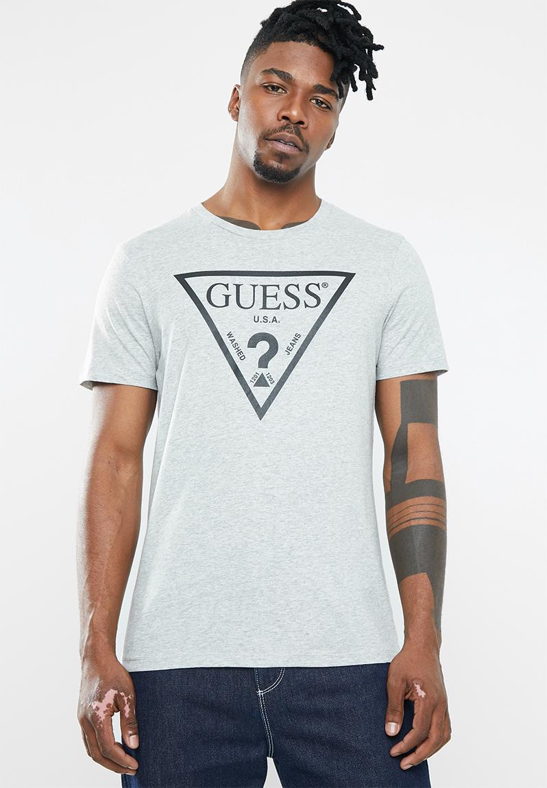 Triangle short sleeve tee - light grey GUESS T-Shirts & Vests ...