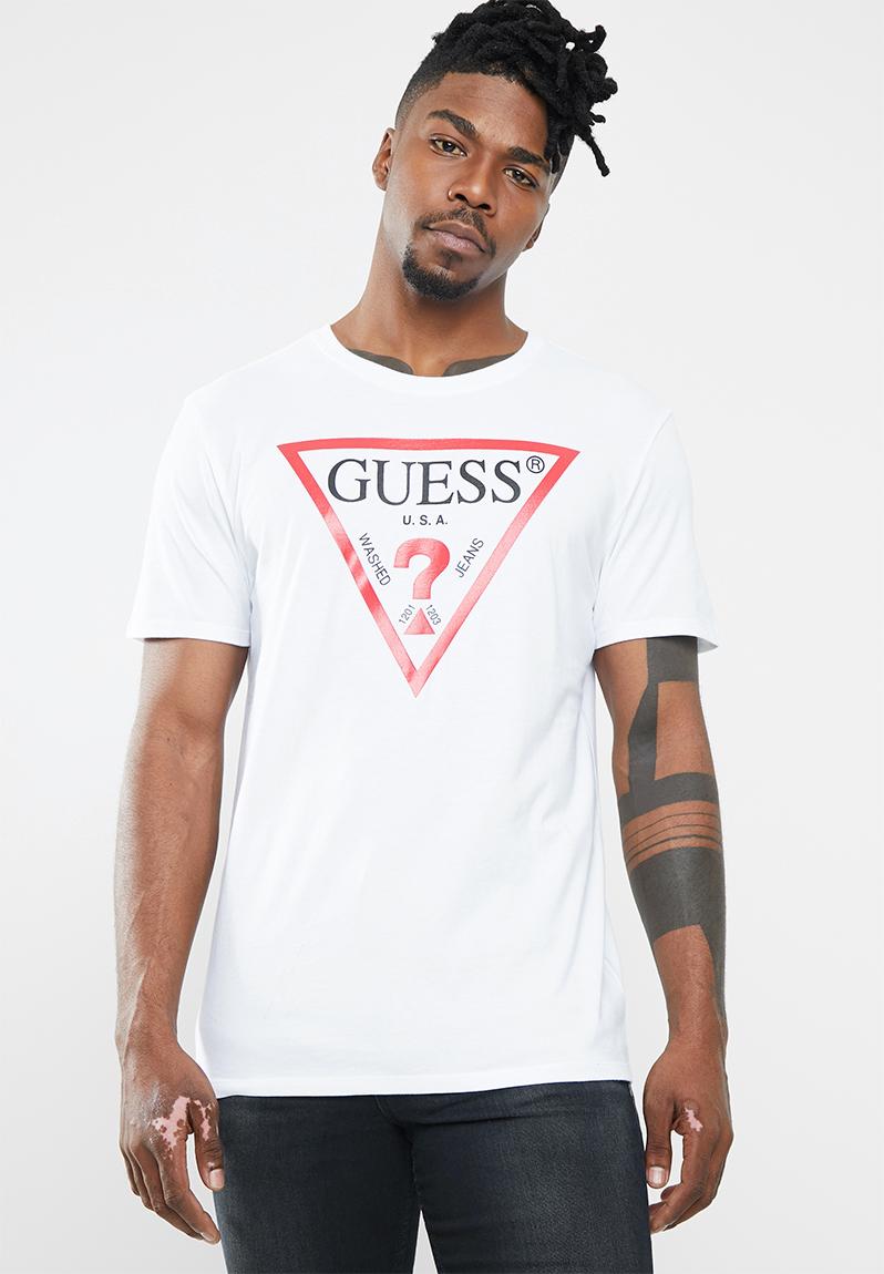 Guess denim tee - white GUESS T-Shirts & Vests | Superbalist.com