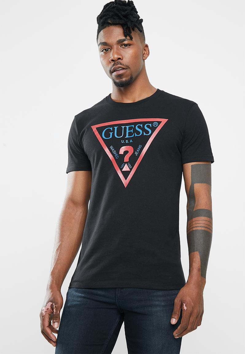 Guess denim tee - black GUESS T-Shirts & Vests | Superbalist.com