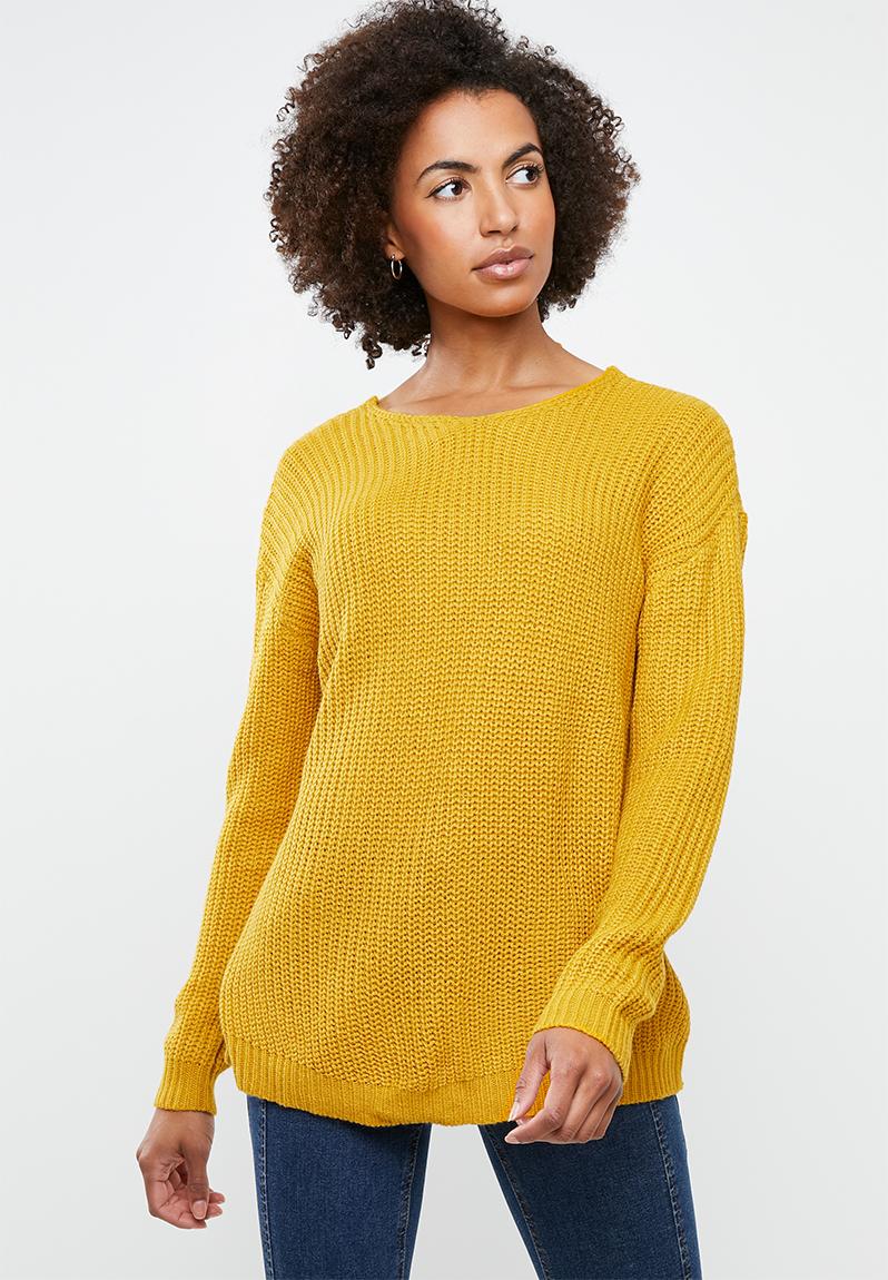 Tiah twist detail jersey - old gold Tokyo Laundry Knitwear ...