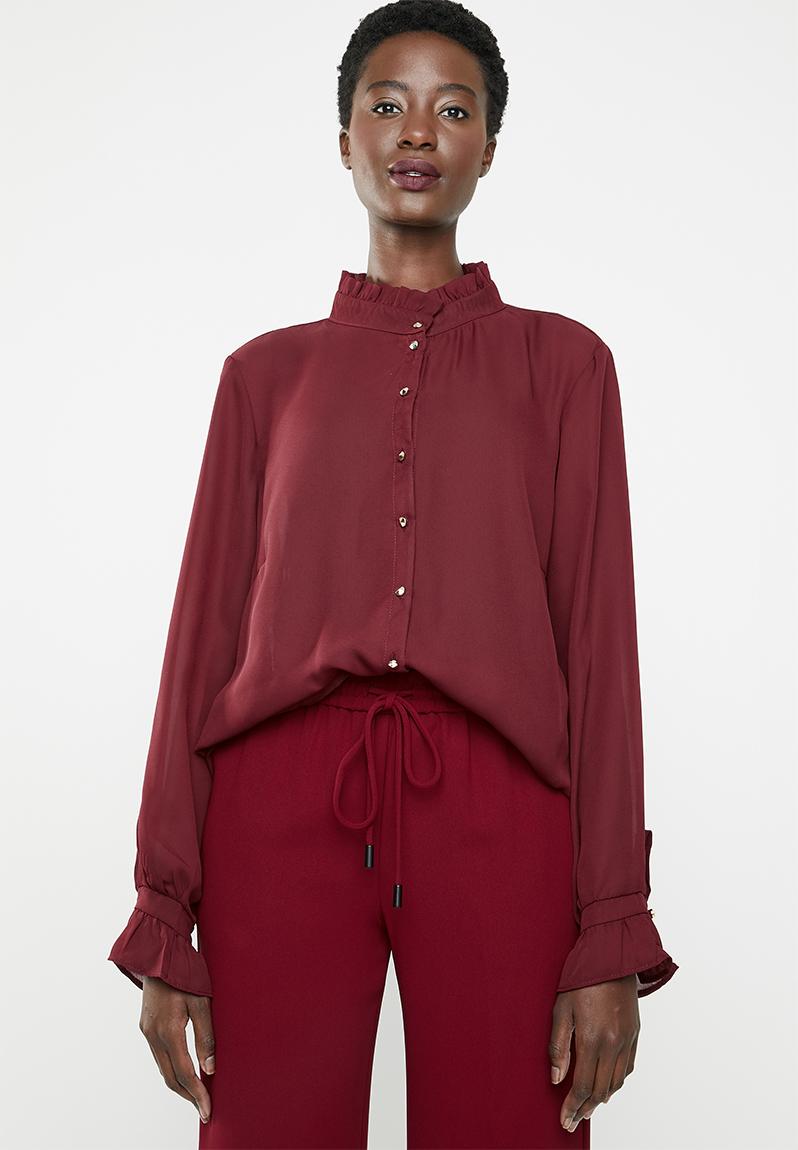 burgundy blouse uk