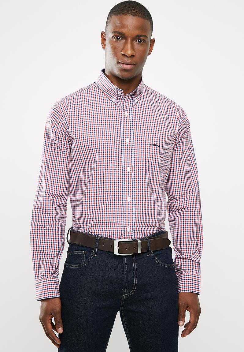 Ozzie long sleeve classic shirt - red/blue Pringle of Scotland Formal ...