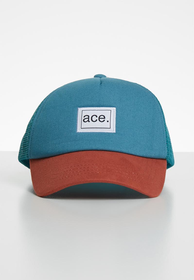teal baseball hat