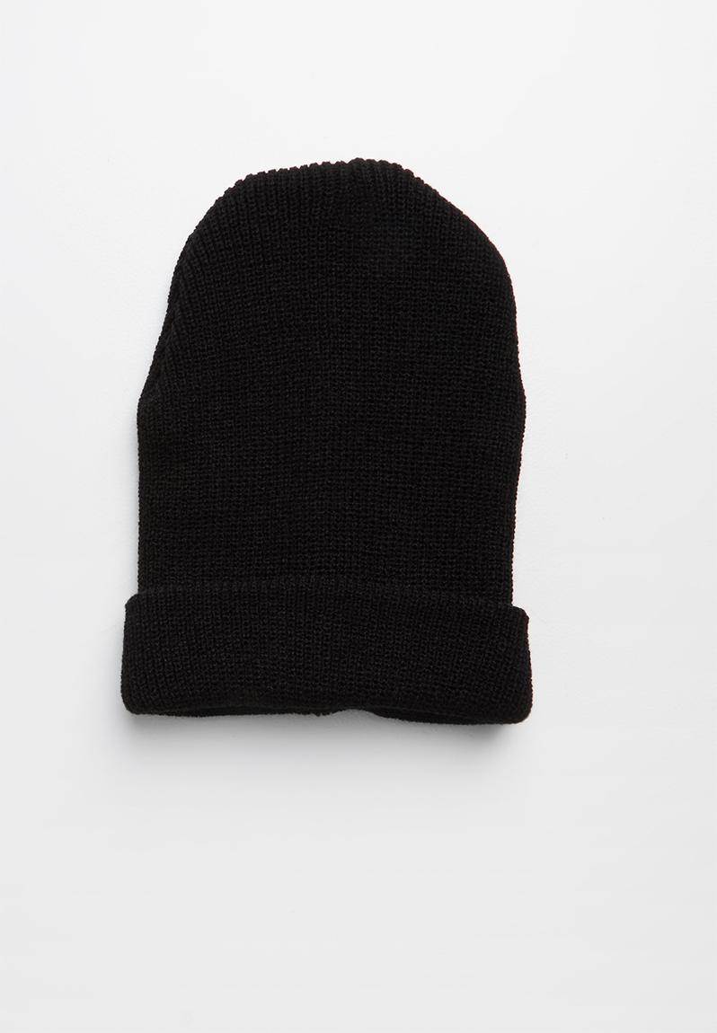 Slouchy turn up beanie - black Superbalist Headwear | Superbalist.com