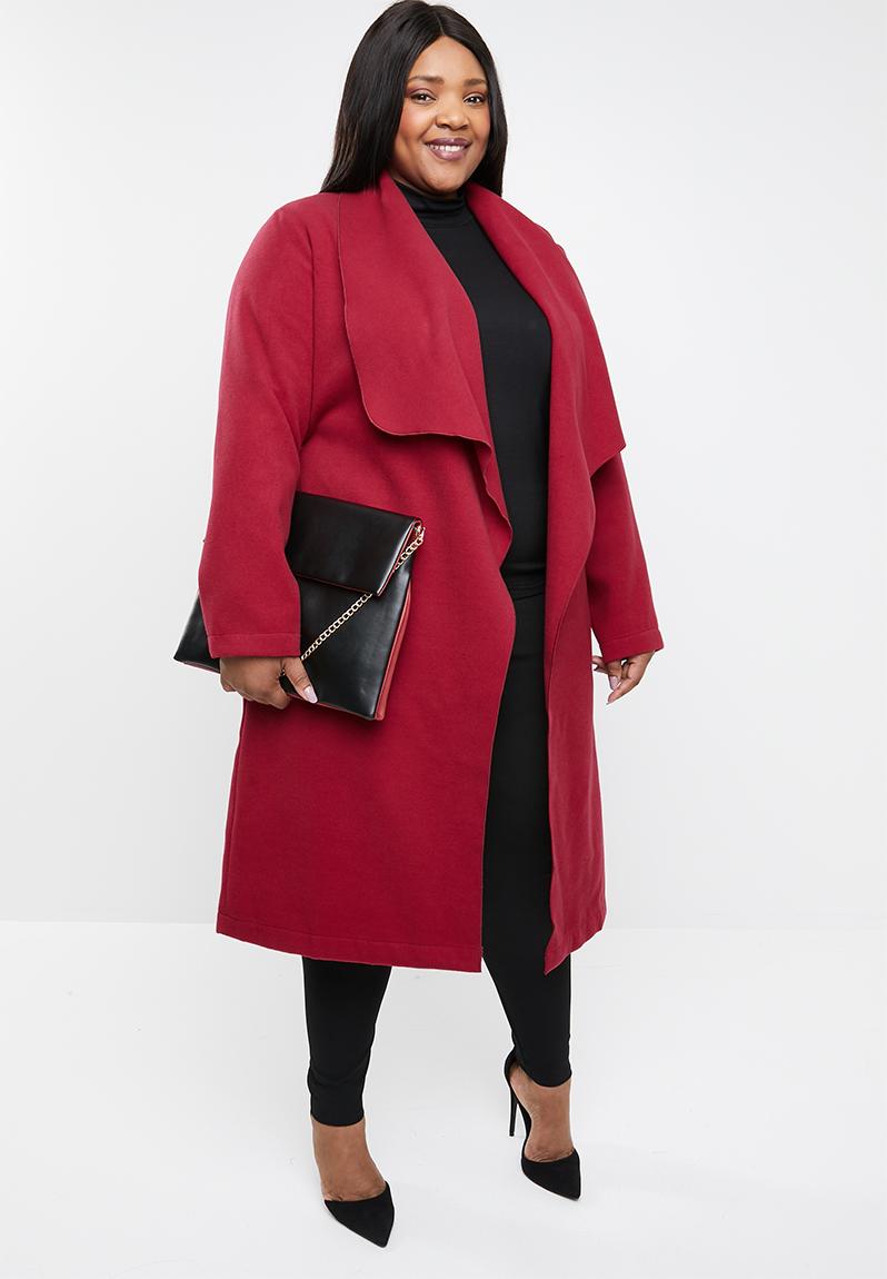 Waterfall coat - red STYLE REPUBLIC PLUS Jackets & Coats | Superbalist.com