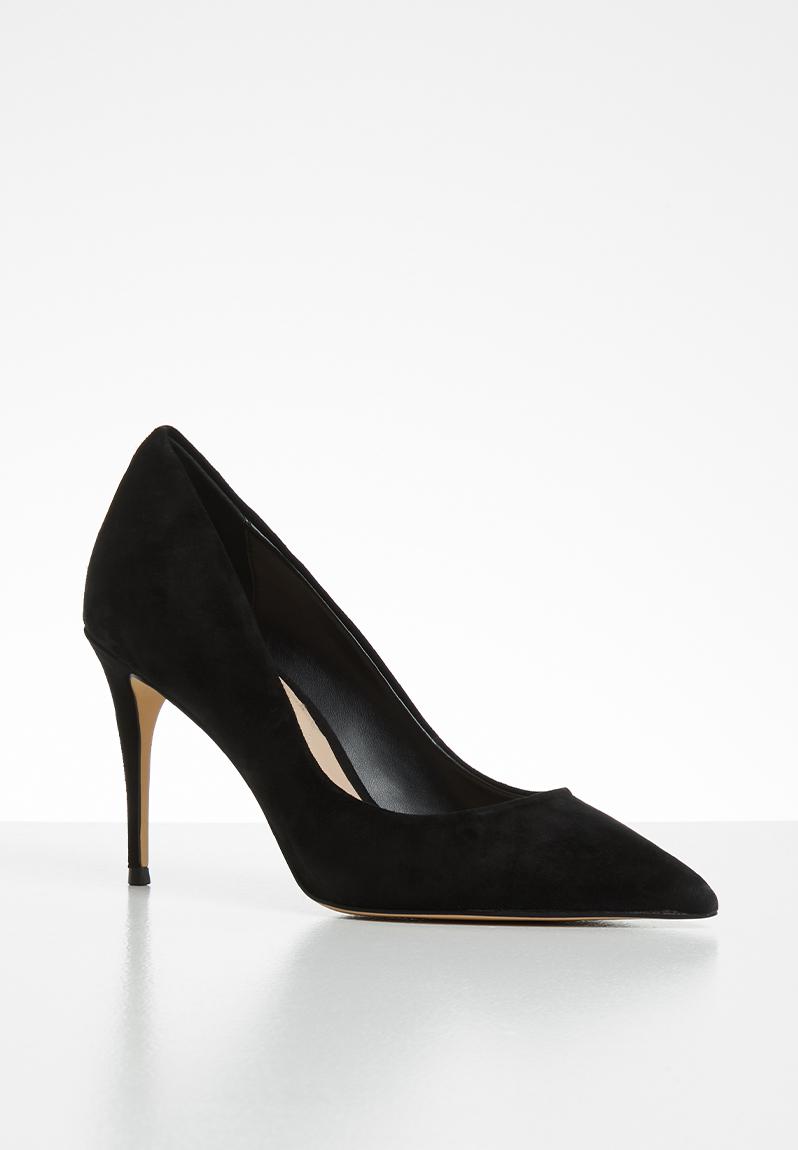 Traycey suede pointed slip-on stiletto heel - black ALDO Heels ...