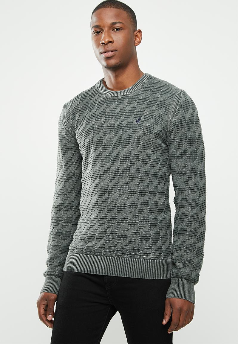 Over dyed knit pullover - fatigue green POLO Knitwear | Superbalist.com