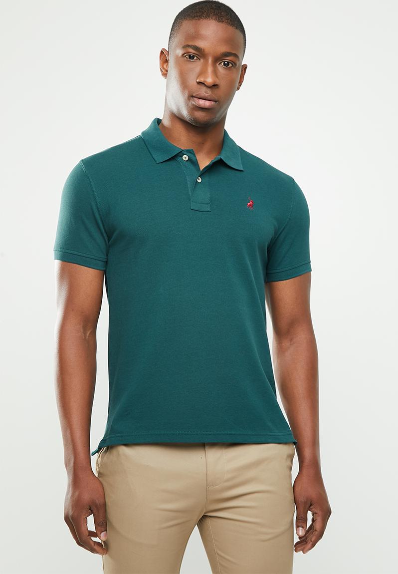 Stretch pique golfer - dark green POLO T-Shirts & Vests | Superbalist.com