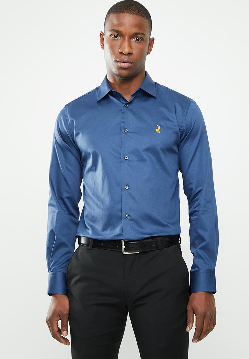 Greig custom fit long sleeve shirt - royal blue POLO Formal Shirts ...
