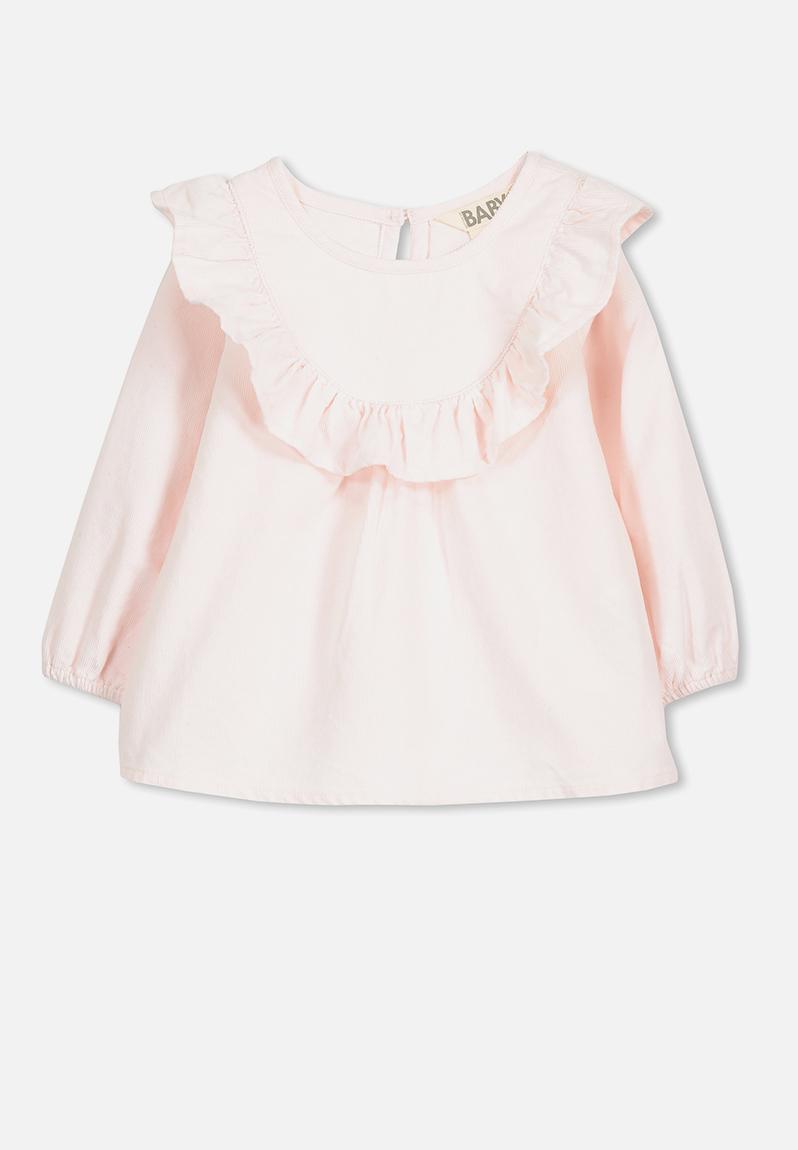 Georgina flutter long sleeve top - blush Cotton On Tops | Superbalist.com